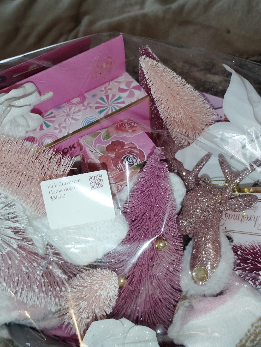 Pink Spa Gift Basket with Plush Socks & Bath Accessories - Picture 2 of 6